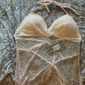 Open back beaded top